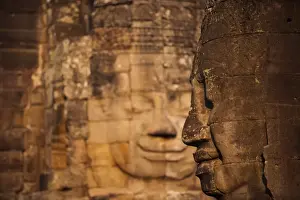Ancient Culture Prints: The faces on the Bayon temple at Angkor, UNESCO World Heritage Site, Siem Reap, Cambodia