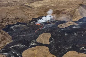Lava Prints: Fagradalsfjall volcano, eruption in July 2021, Reykjanes Peninsula, Iceland