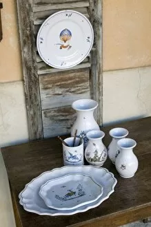 Images Dated 21st August 2008: Faience pottery, Moustiers-Sainte-Marie, Alpes-de-Haute-Provence, Provence