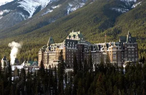 Hotels Prints: Fairmont Banff Springs Hotel, Banff, Alberta, Canada, North America