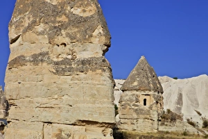 Images Dated 19th August 2010: Fairy Chimneys rock formation landscape near Goreme, Cappadocia, Anatolia, Turkey, Asia Minor