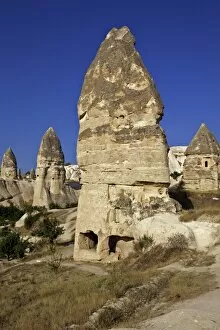 Images Dated 19th August 2010: Fairy Chimneys rock formation landscape near Goreme, Cappadocia, Anatolia, Turkey, Asia Minor