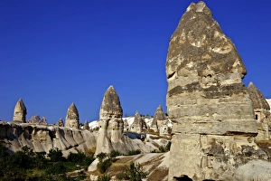 Images Dated 19th August 2010: Fairy Chimneys rock formation landscape near Goreme, Cappadocia, Anatolia, Turkey, Asia Minor