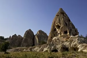 Images Dated 19th August 2010: Fairy Chimneys rock formation landscape near Goreme, in Cappadocia, Turkey