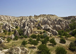 Images Dated 15th August 2010: Fairy Chimneys rock formation near Goreme, Cappadocia, Anatolia, Turkey, Asia Minor, Eurasia