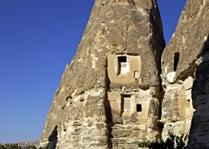 Images Dated 15th August 2010: Fairy Chimneys rock formation near Goreme, Cappadocia, Anatolia, Turkey, Asia Minor, Eurasia