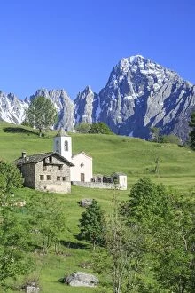 The fairy tale landscape of Daloo, a tiny mountain village in Valchiavenna, Lombardy, Italy, Europe