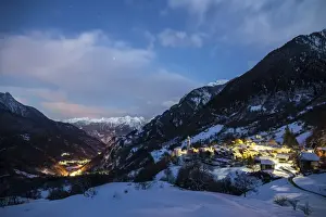 Soglio Prints: The fairy-tale village of Soglio lies on a ledge on the mountainside of Val Bregaglia