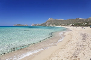 Blue Sea Prints: Falassarna beach, Falassarna, Chania (Khania), Crete, Greek Islands, Greece, Europe