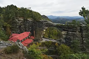 Falcons nest and Pravcicka brana, Bohemian Switzerland, Elbe Sandstone Mountains, Czech Republic, Europe
