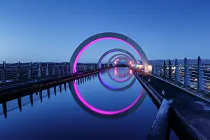 Canal Prints: The Falkirk Wheel, connecting the Forth Clyde Canal to the Union Canal, Falkirk