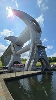 Marvel Prints: Falkirk Wheel lifts boats between canals in Falkirk