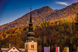High Section Prints: Fall foliage and scenic views in Vrsic Pass, Julian Alps, Slovenia, Europe
