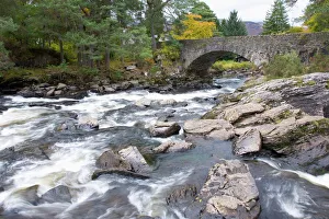 Falls Prints: The Falls of Dochart and old stone bridge