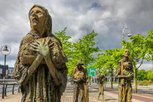 Custom House Quay Prints: Famine Memorial, Custom House Quay, Dublin, Republic of Ireland, Europe