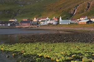 Images Dated 8th September 2008: Famjin village, west coast of Suduroy Island, Faroe Islands (Faroes), Denmark, Europe