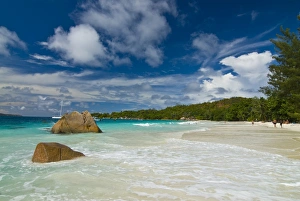 Praslin Prints: Famous beach of Anse Lazio, Praslin, Seychelles, Indian Ocean, Africa