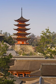 Itsuku Shima Prints: The famous five-storey pagoda dating from 1407