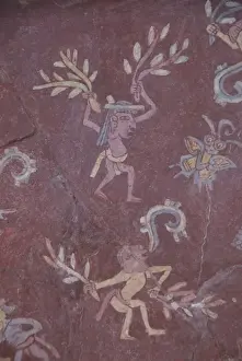 Representation Prints: Detail of the most famous fresco at Teotihuacan