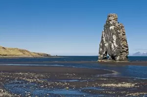 Images Dated 10th June 2009: Famous Hvitserkur rock formation at sea, Vatnsnes Peninsula, Iceland, Polar Regions