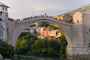 Images Dated 24th January 2000: The famous Old Bridge of Mostar built in 1566, destroyed in 1993