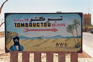 Road Sign Prints: Famous sign for Tombouctou