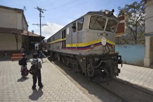 The famous train that travellers take to El Nariz del Diablo (The Devils Nose)