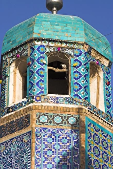 Famous white pigeon in minaret, Shrine of Hazrat Ali, who was assassinated in 661
