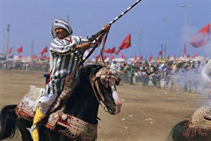 Horse Back Prints: Fantasia for the moussem (festival) of Moulay Abdallah