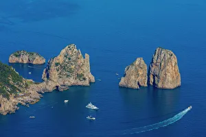 Capri Prints: Faraglioni, Island of Capri, Campania, Italy, Europe