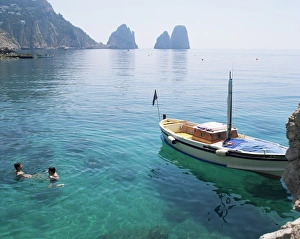 Capri Prints: Faraglioni Rocks from Marina Piccola