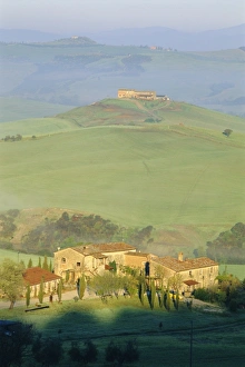 Pienza Prints: Farmhouses near Pienza near Siena Province
