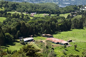 Costa Rican Prints: Farming on the slopes of the Poas Vocano, Costa Rica, Central America