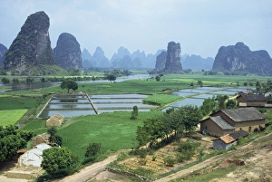 Weathering Prints: Farmland and rock formations of Guangxi, Guilin Province, China
