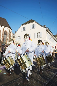 Carnival Prints: Fasnact spring carnival parade, Basel, Switzerland, Europe