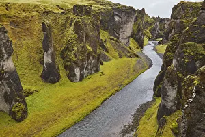 Fathrijargljufur Gorge, near Kirkjubaejarklaustur, near the south coast of Iceland, Polar Regions