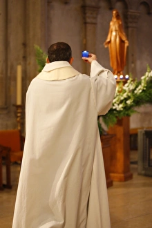 View From Behind Prints: Feast of the Immaculate Conception in St. Johns cathedral, Lyon, Rhone