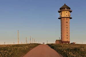 Black Forest Prints: Feldberg Tower at Seebuck Mountain at sunset