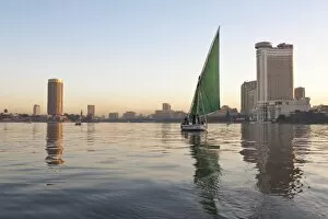 Images Dated 3rd February 2009: A felucca on the River Nile, Cairo, Egypt, North Africa, Africa