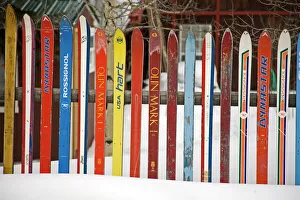 Fence Prints: Fence made from skis, City of Leadville