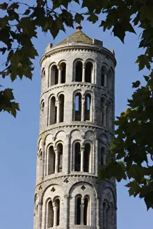 Images Dated 30th July 2009: Fenestrelle tower, Saint-Theodorit cathedral, Uzes, Gard, France, Europe
