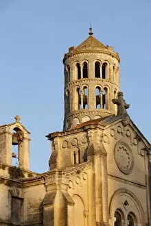 Images Dated 30th July 2009: Fenestrelle tower, Saint-Theodorit cathedral, Uzes, Gard, France, Europe