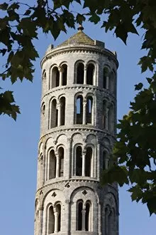 Images Dated 30th July 2009: Fenestrelle tower, Saint-Theodorit cathedral, Uzes, Gard, France, Europe