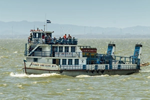 Lake Nicaragua Prints: Ferry heading from San Jorge to Omotepe Island