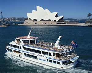 Ns W Prints: A ferry passes the Opera House in Sydney, New South Wales, Australia, Pacific