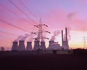 Purple Prints: Ferrybridge Power Station, North Yorkshire, England, UK