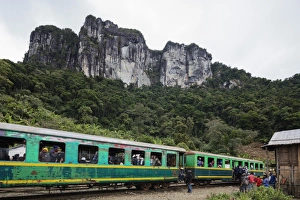 Crowded Prints: Fianarantsoa to Manakara FCE train, eastern area, Madagascar, Africa