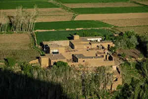 Irrigation Prints: Fields surround historical site of Shahr-e-Gholghola in Bamyian