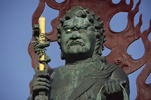 Honshu Prints: A fiercesome Nio guardian at the brand new temple near the religious centre of Koya-san