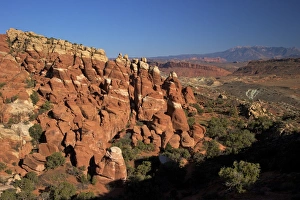 Sand Stone Prints: Fiery Furnace, Arches National Park, Moab, Utah, United States of America, North America